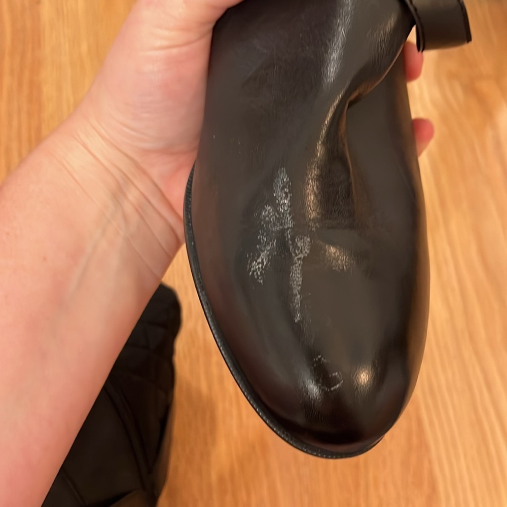 Anne Klein Black Quilted Riding Boots - Picture 7 of 10
